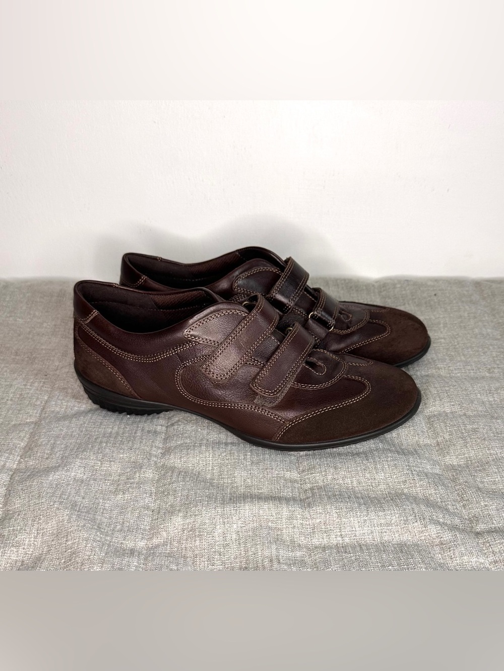 New ECCO brown leather suede straps casual shoes Women's US 9-9.5 (EUR 40)